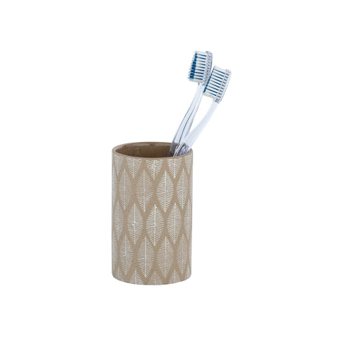 Ceramiczny kubek na szczoteczki do zębów Tupian, beżowy
