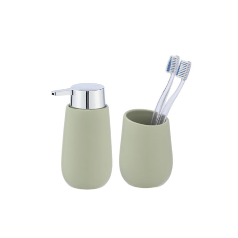 Set Dispenser E Portaspazzolini Verde Lime