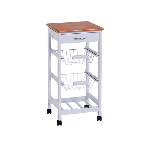Carrello Da Cucina A 3 Piani Bianco
