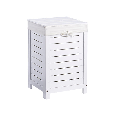 Cesta In Compensato Per Biancheria Bianco
