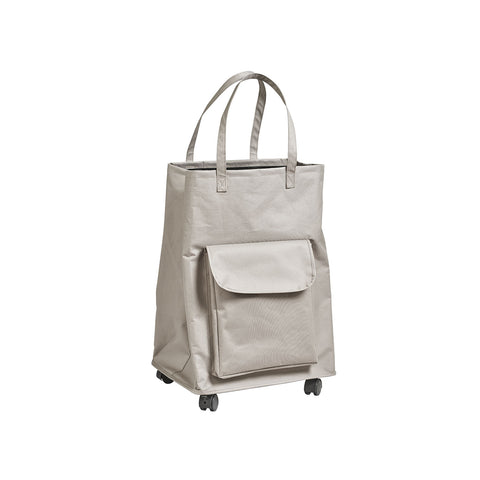 Cesta Porta Biancheria Con Ruote E Manici Beige