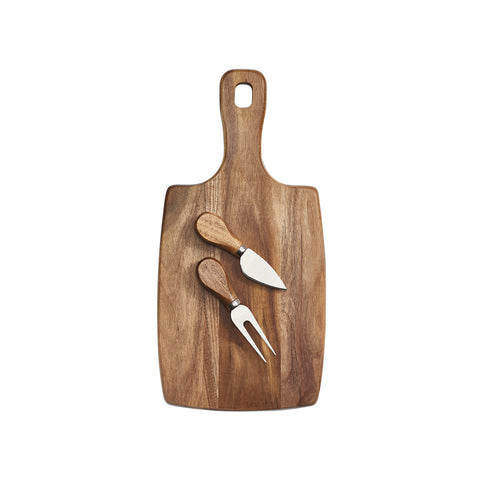Drewniany zestaw deski do serwowania sera 26x17 cm