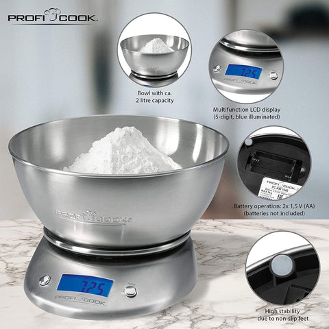 immagine-5-proficook-bilancia-digitale-con-ciotola-in-acciaio-5kg-ean-4006160104011