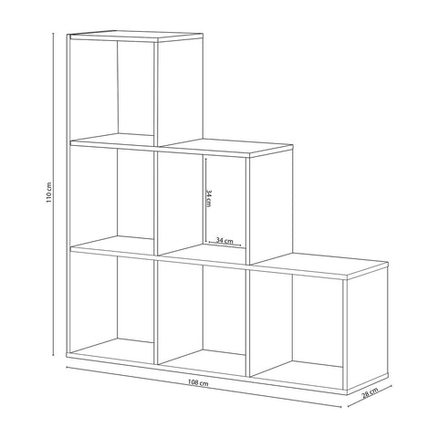 immagine-6-habitdesign-libreria-a-6-scomparti-bianco-110x108x28cm-ean-8423490266770